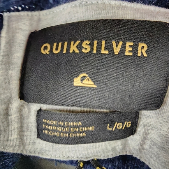 Quicksilver Cotton Wool Crewneck Pullover Sweater Speckled Yarn Navy Size Large - Picture 2 of 15